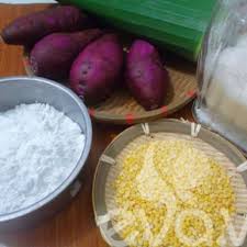 Bánh khoai lang tím nhân đậu xanh